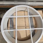 Custom circular timber portals with curved joinery detailing crafted by Newton Gordge Joinery in Taranaki.